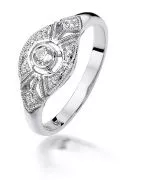 Bonore - White Gold 585 - Diamond 0,1 ct ring
