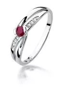 Bonore - White Gold 585 - Ruby 0,15 ct ring