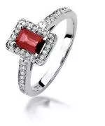 Bonore - White Gold 585 - Ruby 0,8 ct ring