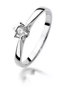 Bonore - White Gold 585 - Diamond 0,05 ct ring
