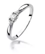 Bonore - White Gold 585 - Diamond 0,1 ct ring