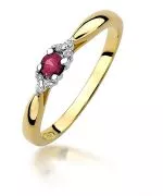 Bonore - Gold 585 - Ruby 0,15 ct ring