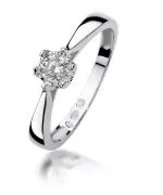 Bonore - White Gold 585 - Diamond 0,2 ct ring