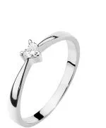 Bonore - White Gold 585 - Diamond 0,1 ct ring