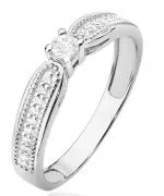 Bonore - White Gold 585 - Diamond 0,08 ct ring
