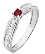 Bonore - White Gold 585 - Ruby 0,15 ct ring