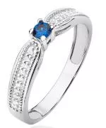 Bonore - White Gold 585 - Sapphire 0,15 ct ring
