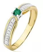 Bonore - Gold 585 - Emerald 0,15 ct ring