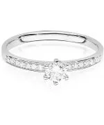 Bonore - White Gold 585 - Diamond 0,1 ct ring