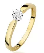 Bonore - Gold 585 - Diamond 0,1 ct ring