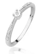 Bonore - White Gold 585 - Diamond 0,0086 ct ring