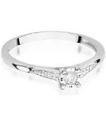 Bonore - White Gold 585 - Diamond 0,08 ct ring