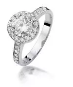Bonore - White Gold 585 - Diamond 0,4 ct ring