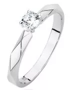 Bonore - White Gold 585 - Diamond 0,2 ct ring