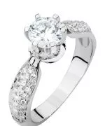 Bonore - White Gold 585 - Diamond 0,7 ct ring
