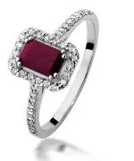 Bonore - White Gold 585 - Ruby 0,8 ct ring