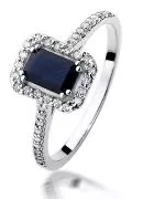 Bonore - White Gold 585 - Sapphire 0,6 ct ring