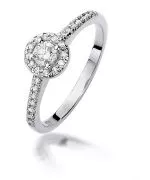 Bonore - White Gold 585 - Diamond 0,15 ct ring