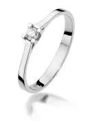 Bonore - White Gold 585 - Diamond 0,09 ct ring