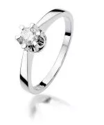 Bonore - White Gold 585 - Diamond 0,25 ct ring