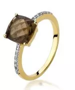 Bonore - Gold 585 - Smoky Quartz 2 ct ring