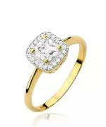 Bonore - Gold 585 - White Sapphire 0,7 ct ring
