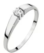 Bonore - White Gold 585 - Diamond 0,08 ct ring
