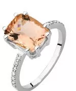 Bonore - White Gold 585 - Morganite 2,8 ct ring