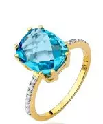 Bonore - Gold 585 - Topaz 3 ct ring