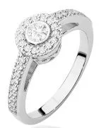 Bonore - White Gold 585 - Diamond 0,15 ct ring