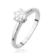 Bonore - White Gold 585 - White Sapphire 0,6 ct ring