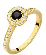 Bonore - Gold 585 - Black Diamond 0,3 ct ring