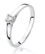 Bonore - White Gold 585 - Diamond 0,12 ct ring