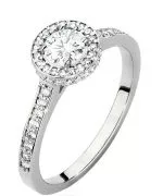 Bonore - White Gold 585 - Diamond 0,4 ct ring
