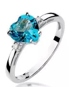 Bonore - White Gold 585 - Topaz 1,2 ct ring
