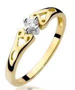 Bonore - Gold 585 - Diamond 0,1 ct ring