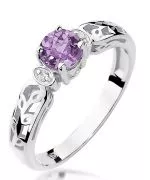 Bonore - White Gold 585 - Amethyst 0,5 ct ring