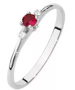 Bonore - White Gold 585 - Ruby 0,15 ct ring