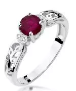 Bonore - White Gold 585 - Ruby 0,6 ct ring