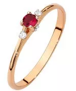 Bonore - Rose Gold 585 - Ruby 0,15 ct ring