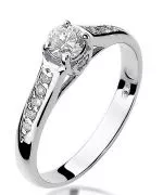 Bonore - White Gold 585 - Diamond 0,23 ct ring