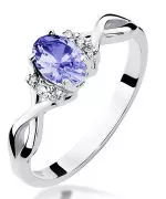 Bonore - White Gold 585 - Tanzanite 0,4 ct ring