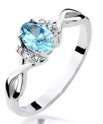 Bonore - White Gold 585 - Topaz 0,5 ct ring