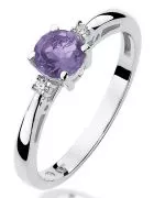 Bonore - White Gold 585 - Amethyst 0,5 ct ring