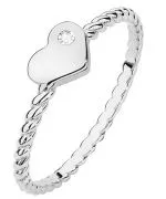 Bonore - White Gold 585 - Diamond 0,03 ct ring