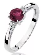 Bonore - White Gold 585 - Ruby 0,6 ct ring