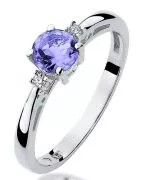 Bonore - White Gold 585 - Tanzanite 0,5 ct ring