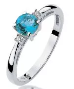 Bonore - White Gold 585 - Topaz 0,5 ct ring