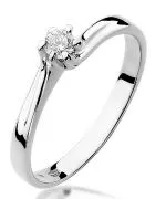Bonore - White Gold 585 - Diamond 0,1 ct ring