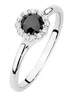 Bonore - White Gold 585 - Black Diamond 0,5 ct ring